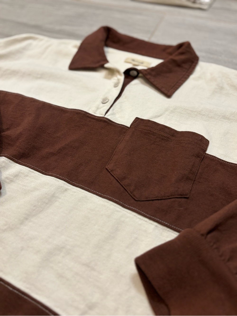 Madewell Striped Rugby Polo Shirt - Picture 7 of 11